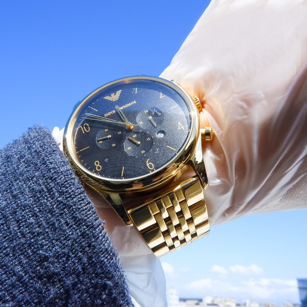 Armani 阿曼尼 三眼石英錶 精品 現貨 正品 二手出清 手錶 飾品 時尚 必備 真品