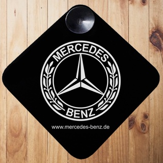 MERCEDES BENZ 圓形 LOGO 玻璃標牌