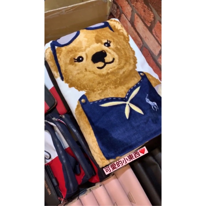 【New START美國精品服飾-員林】 Polo Ralph Lauren 小熊 海灘浴巾 情侶小熊