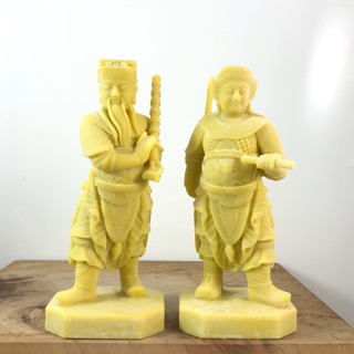 廣澤尊王 聖王公的護法、陳欽差、黃太尉 部將 廟會 模型 白身 神尊 公仔