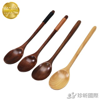 木製日韓式湯匙 四款可選 約23.5cmx4cm 湯勺 勺子 湯匙【TW68】