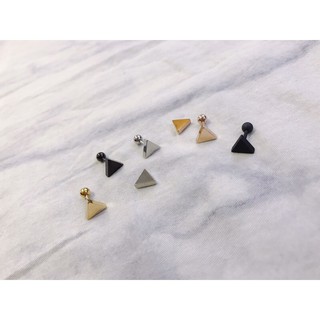 Re紅耳朵)316L鋼質鎖芽式轉珠/Triangle