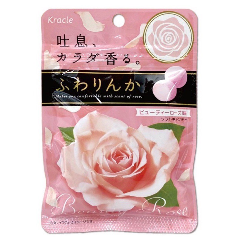 日本 Kracie 吐息香氛 玫瑰風味軟糖 夾鏈袋裝