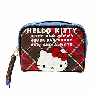 Hello Kitty 化妝包 方形皮質化妝包 皮質收納包 小物包