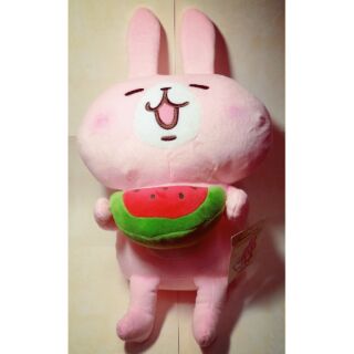 正版 Kanahei's Small Animals 卡娜赫拉的小動物 卡娜赫拉 兔兔 抱西瓜 中型 抱枕 玩偶 娃娃