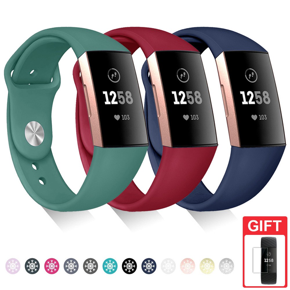 Fitbit Charge 3 錶帶 Charge 4 矽膠錶帶 charge3 運動腕帶 Charge4 替換錶帶