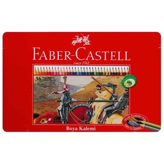 +富福里+ 德國 輝柏 Faber-Castell 紅色無毒系列36色油性色鉛筆 鐵盒 115846