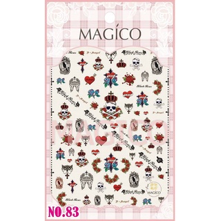 【跑單品拋售💢】Magico美甲極薄寫真背膠貼紙 龐克骷顱 83