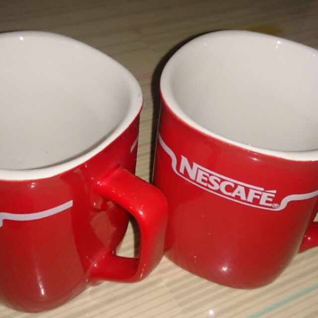 NESCAFE 經典 紅色 咖啡馬克杯 全新 (2個一起出售)