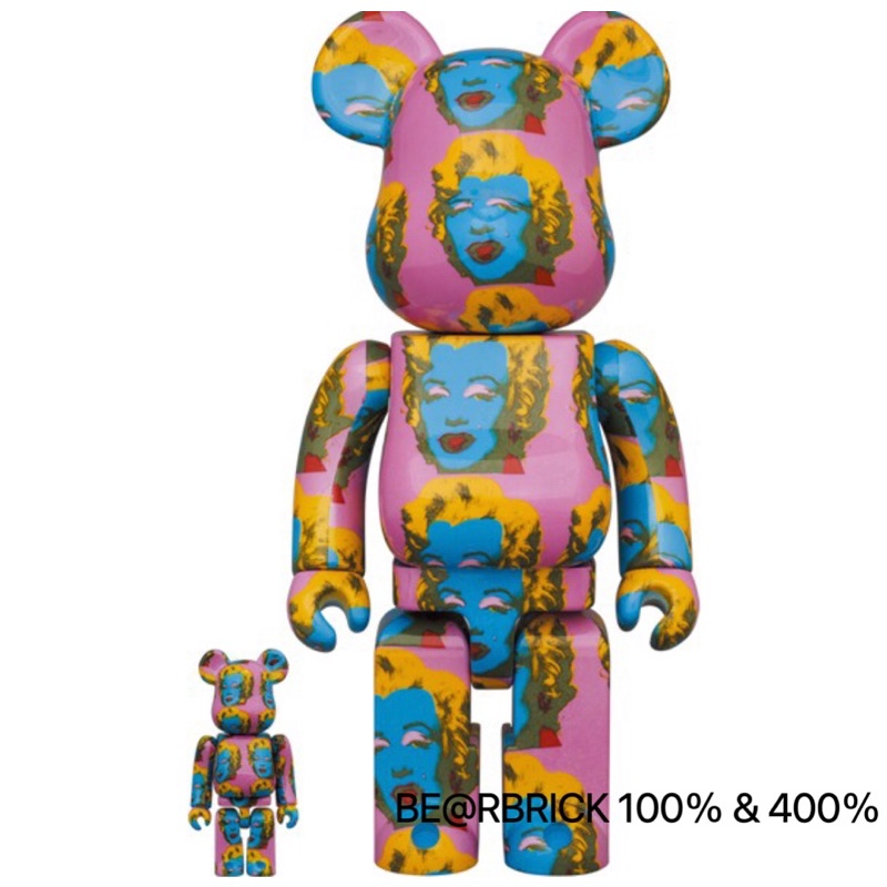 BE@RBRICK 庫柏力克熊 安迪沃荷x瑪麗蓮夢露2代100％ &amp; 400％