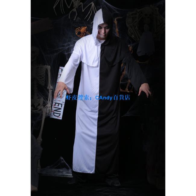 Candy百貨店熱銷cosplay萬聖節服裝男黑白無常鬼使衣服女鬼貞子筆仙恐怖片扮演服 蝦皮購物