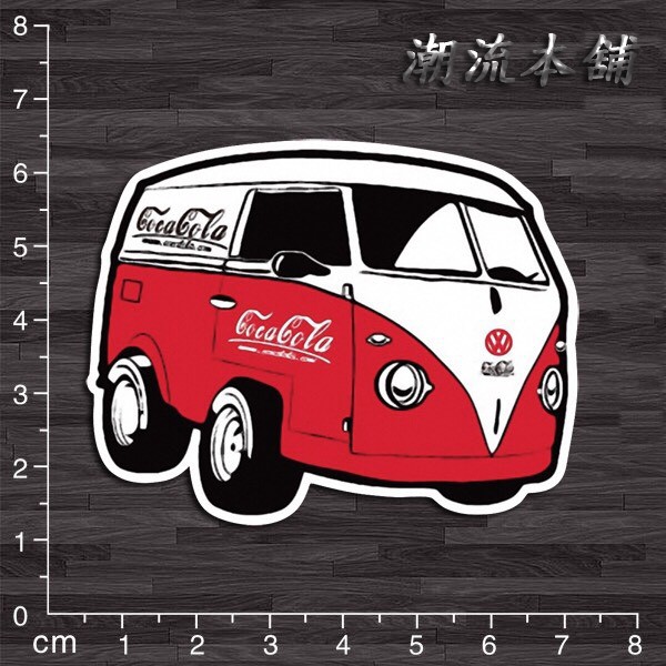 《潮流本舖》福斯麵包車 胖卡 防水貼紙 潮流貼紙 PVC 編號A30