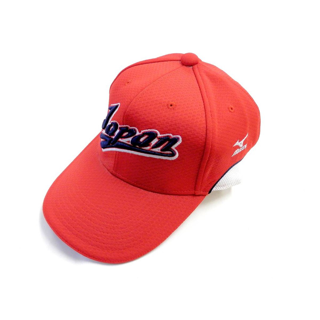 {圓圓小舖}全新日本進口 WBC 世界棒球經典賽限定日本國家代表隊球帽 棒球帽 日本隊 MIZUNO 美津濃製作紅色
