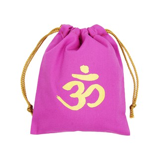 BUDMAYA 束口袋OM款-紫羅蘭色 精緻手工絹印 精油包 收納包 旅行收納包