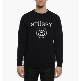 ☆AirRoom☆ 【現貨】STUSSY LINK EMB. CREW 大學T LOGO 熱門 黑白灰 1913553