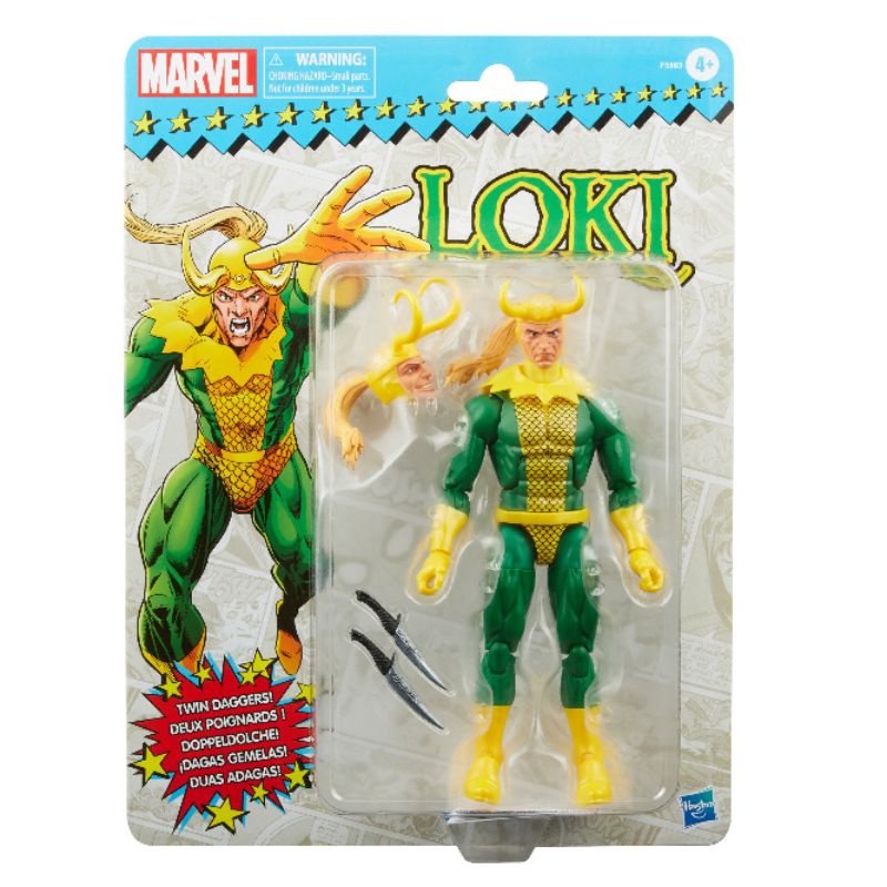 Marvel Legends 漫威 RETRO 6吋 洛基 Loki 復古吊卡 雷神 匕首 頭雕 超級英雄 羊男
