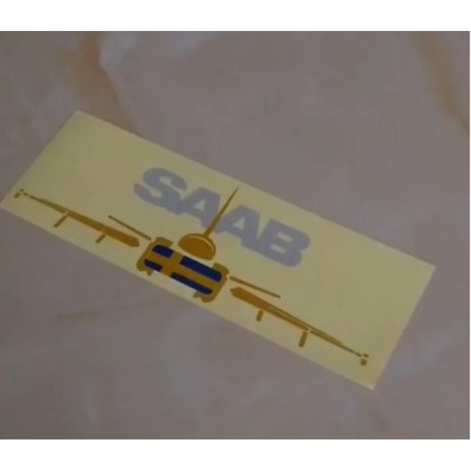 SAAB汽車貼紙-戰鬥機反光貼紙/飛機標貼/玻璃貼