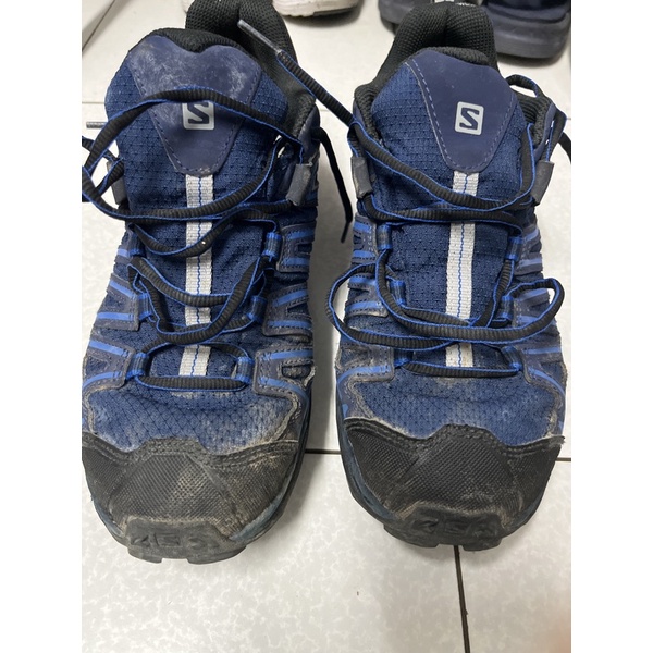 SALOMON GTX防水低筒登山鞋男款 藍色（如圖）US9.5