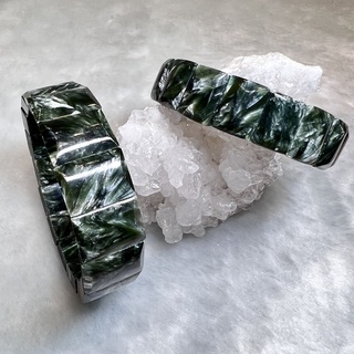 萬曜水晶 綠龍晶 綠斜泥石 Seraphinite Clinochlore 紫龍晶 綠龍晶手排 綠龍晶手珠 水晶