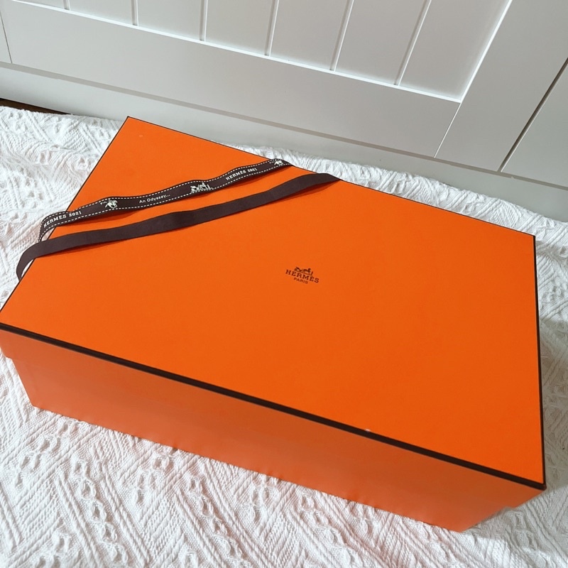 現貨🌟 愛馬仕Hermes 2021出櫃 真品 正品 空盒 有水印 鞋盒 項鍊盒 首飾盒 手鍊盒子 空盒子 附緞帶