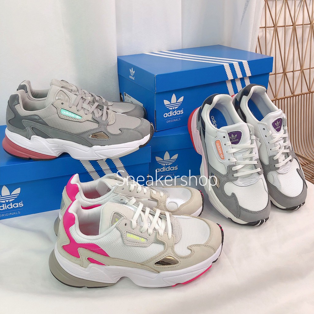 ADIDAS FALCON 老爺鞋 老爹鞋 全黑 黑粉 明星款