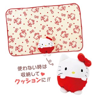 樂婕 日本原裝 三麗鷗 Hello Kitty 披肩 冷氣毯 午睡毯 保暖毛毯