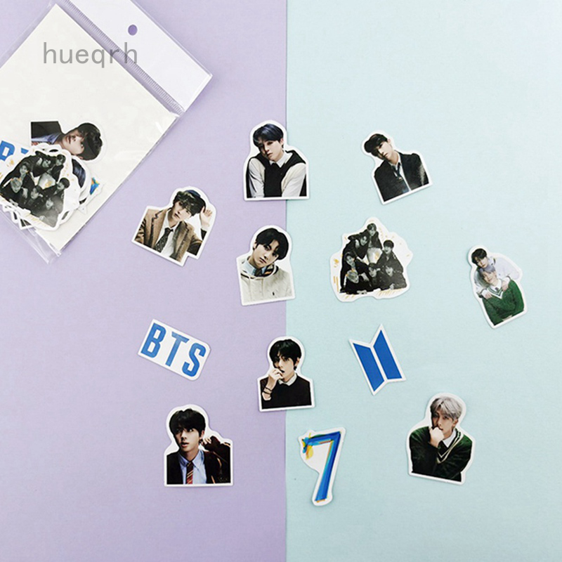 Hueqrh Kpop BTS Map of The Soul 7 照片卡貼紙套裝,適用於筆記本電腦、MacBook、滑