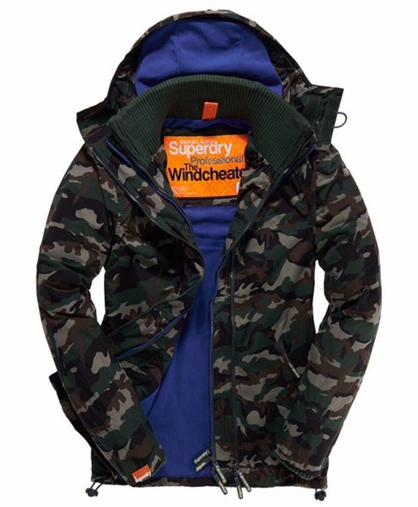 英國全新極度乾燥Superdry Hooded pop zip Windcheater立領三層拉鍊風衣