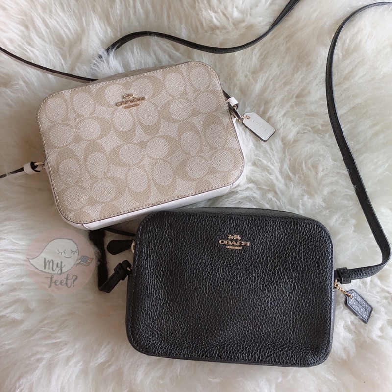 現貨 Coach硬挺小方包相機包美國代購正品包包斜背包側背包黑色真皮 蝦皮購物