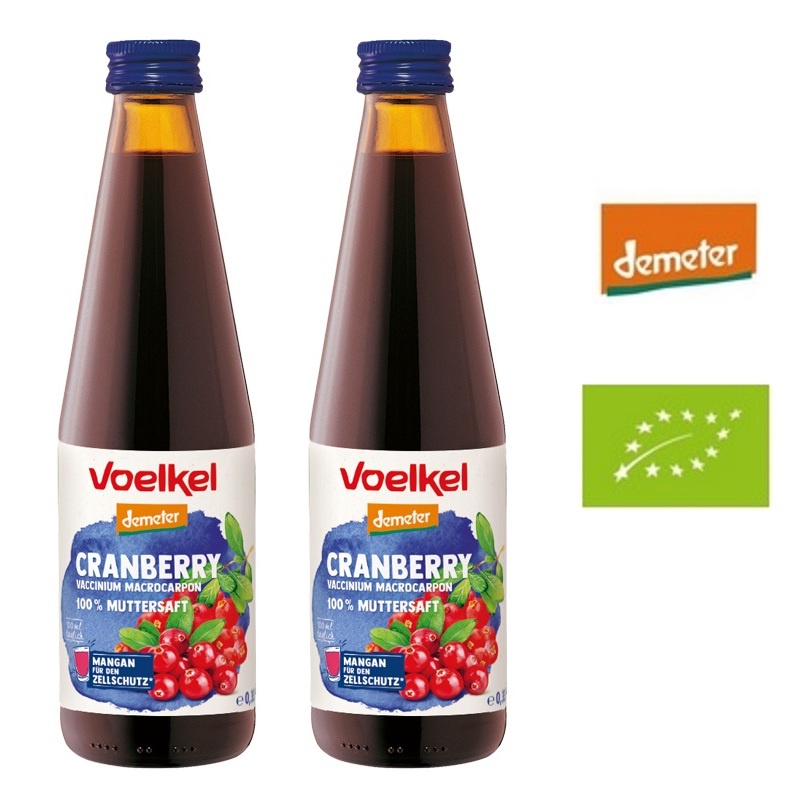 【Voelkel】維可 德國100%生機蔓越莓原汁(330ml/瓶) ~2入特惠組