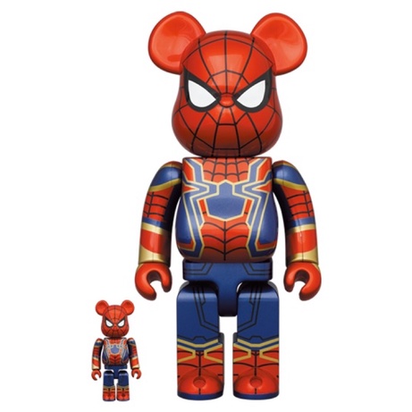 BE@RBRICK 鋼鐵 蜘蛛人 IRON SPIDER 100％ &amp; 400％