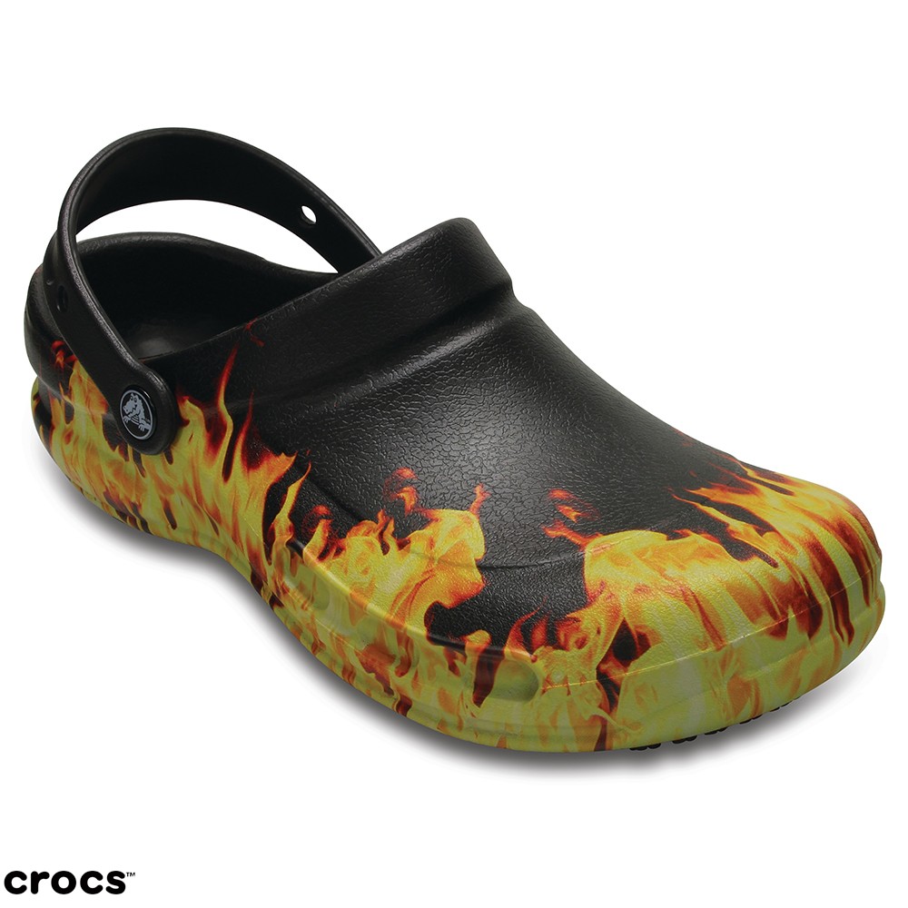 Crocs卡駱馳 (中性鞋) 圖騰廚師鞋-204044-001_洞洞鞋