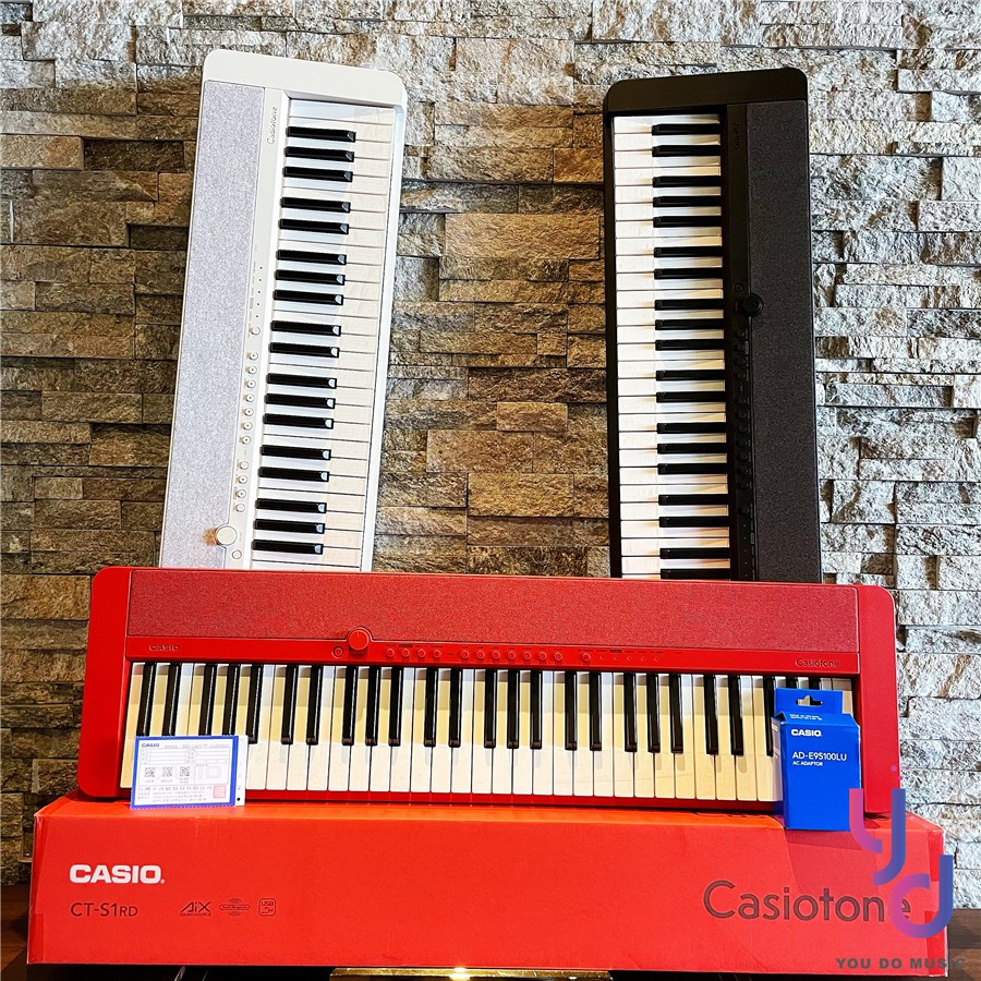 贈藍芽發射器/踏板/琴袋 Casio CT-S1 61鍵 電子琴 黑 白 紅 鍵盤 力度感應 公司貨 保固一年