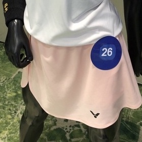 (羽球世家) 勝利 羽球褲裙 針織運動短裙 VICTOR 女款 K-2210 C 黑色/粉色 伸縮性高