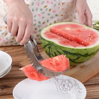 PS樂【CJ825】不鏽鋼西瓜水果切割器 哈密瓜切片器 西瓜切 分切 水果 果盤 水果刀 廚房 刀具 夾子