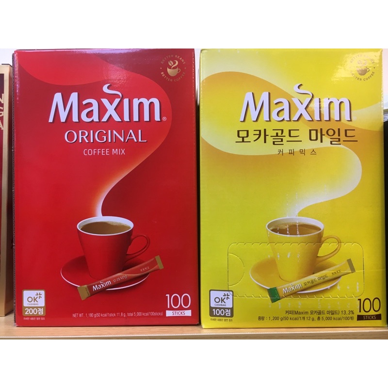 ◎韓吉源◎ 韓國Maxim 即溶沖泡咖啡 國民咖啡 原味/摩卡