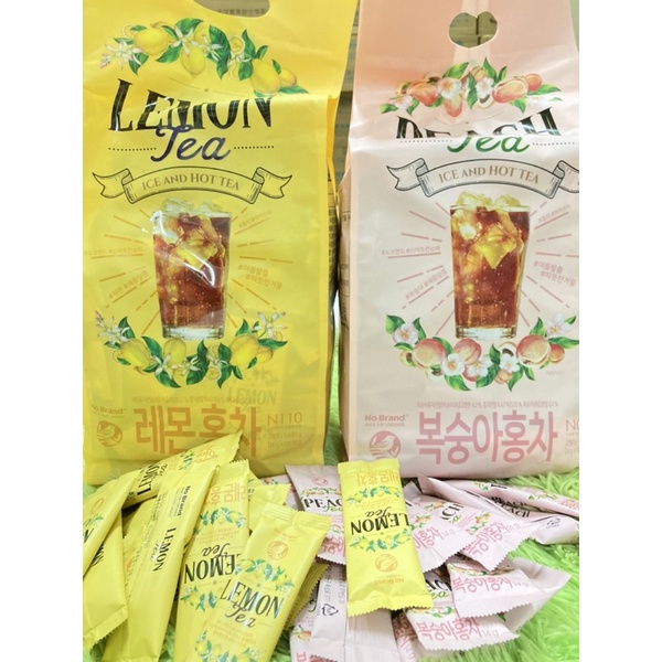 韓國NO BRAND水果茶 沖泡飲 單包裝無袋 水蜜桃紅茶 檸檬紅茶 nobrand
