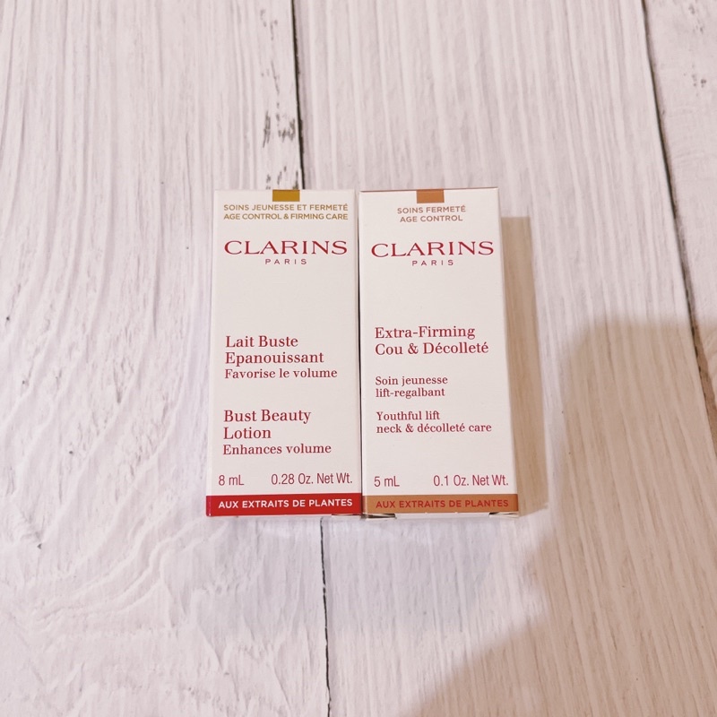clarins克蘭詩 薔薇果美胸霜-豐滿8ml+超性感美頸霜（彈力升級版）5ml