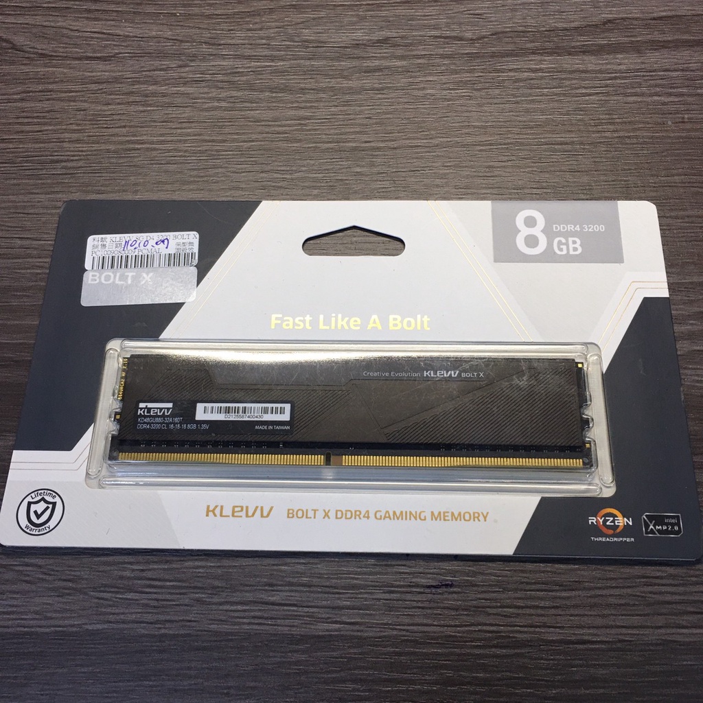 KLEVV 科賦 8GB DDR4-3200 CL 16-18-18 1.35V 全新 記憶體 終身保固