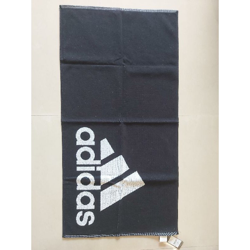 Adidas 浴巾100cm*50cm黑底白字