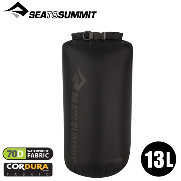 【Sea to Summit 澳洲 70D 輕量防水收納袋13L《黑》】STSADS13/打包袋/收納袋/裝備/悠遊山水