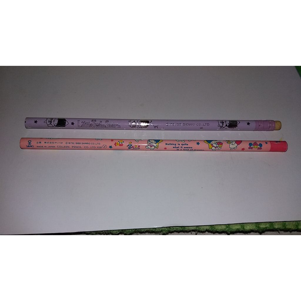 早期1988年+1989年 日本製 三麗鷗 雙子星 LILIKALA 鉛筆 2隻一起賣