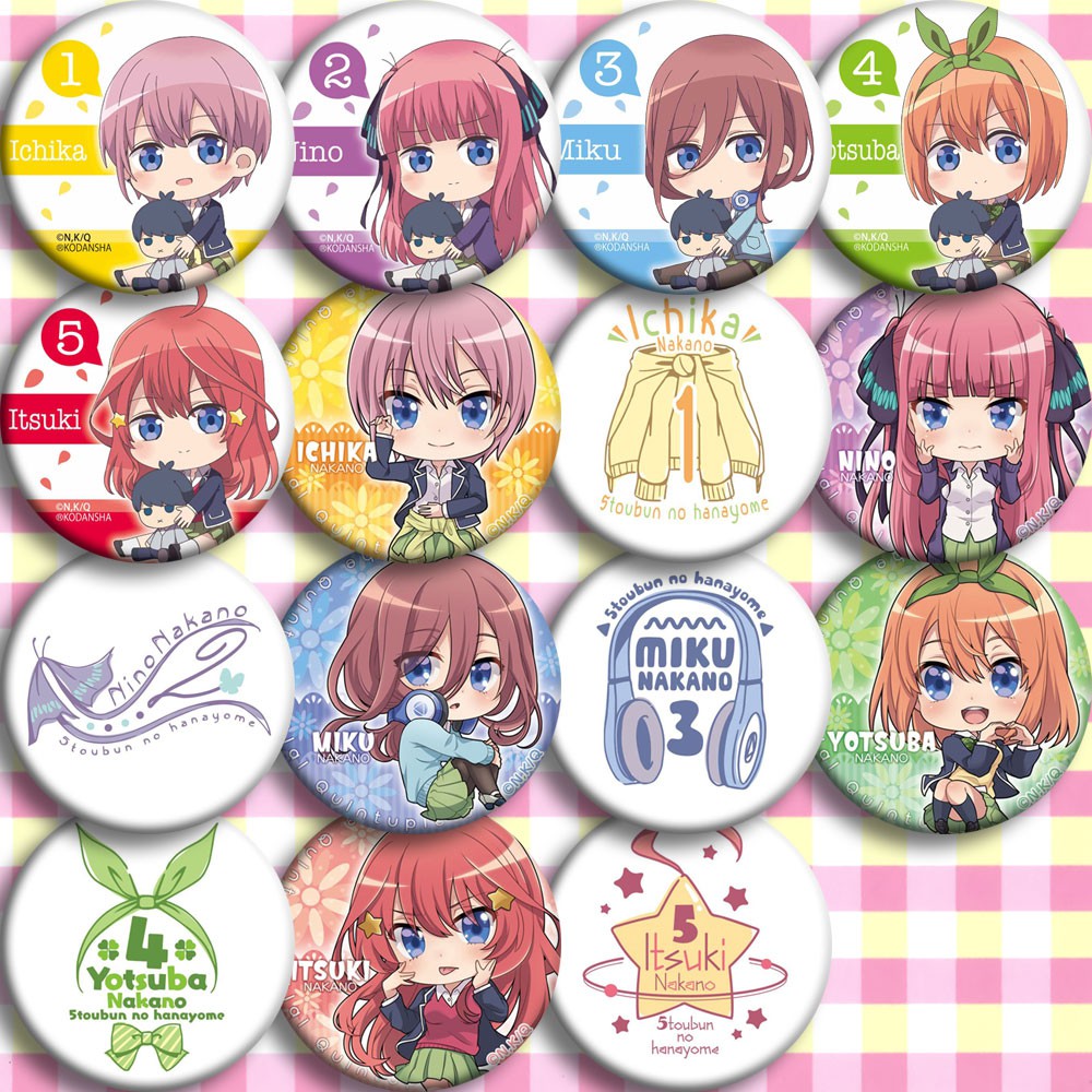 五等分的新娘五等分的花嫁 上杉風太郎中野一花二乃三玖四葉五月徽章 蝦皮購物