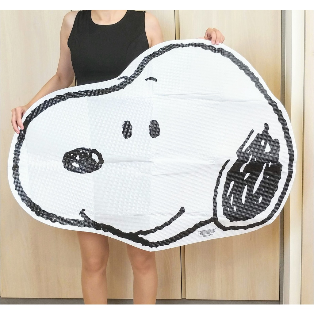 日本景品 Snoopy Face Picnic Sheet 史努比 大臉野餐墊（附收納袋）