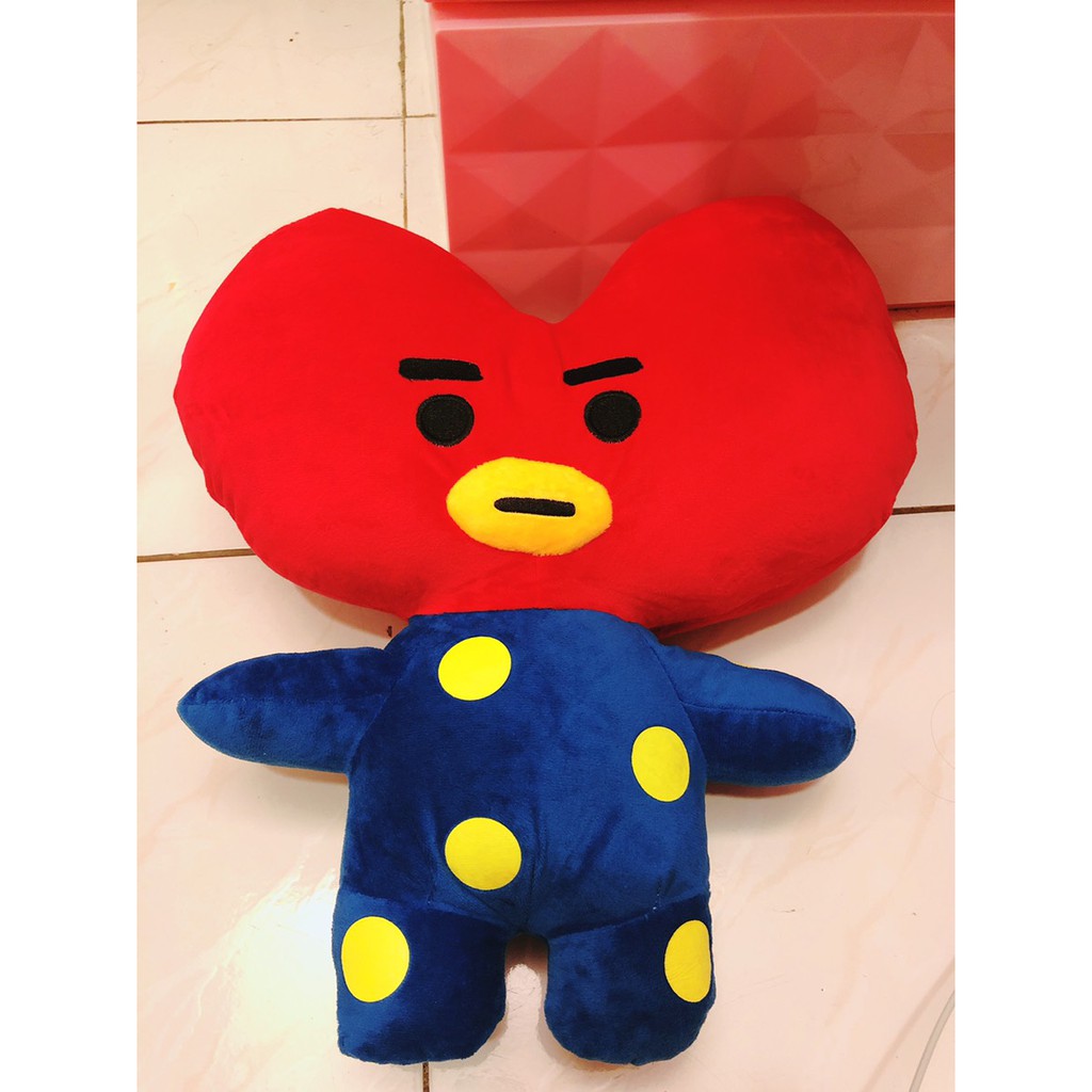 超大42公分 BTS 抱枕 BT21 TATA CHIMMY VAN RJ防彈少年團愛心 TATA 抱枕 娃娃 娃娃機物