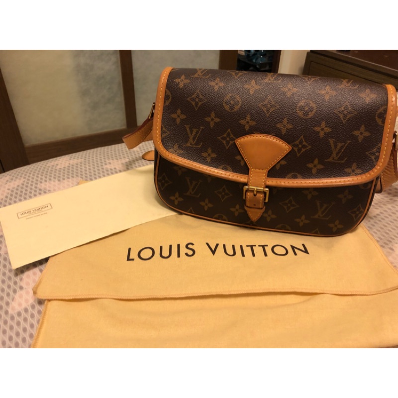 (售完)Louis Vuitton LV M42250 經典花紋斜背馬鞍包/石頭包 附購證