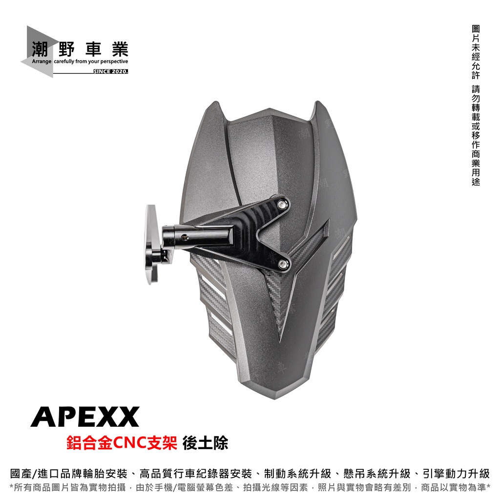 台中潮野車業 APEXX 可調式後土除 後擋泥板 六代勁戰 水冷BWS NMAX FORCE 2.0 AEROX