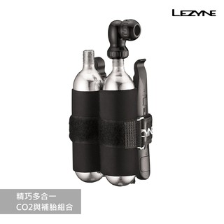 【LEZYNE】 CO2 挖補胎充氣組/TWIN KIT + 16G鋼瓶 灰