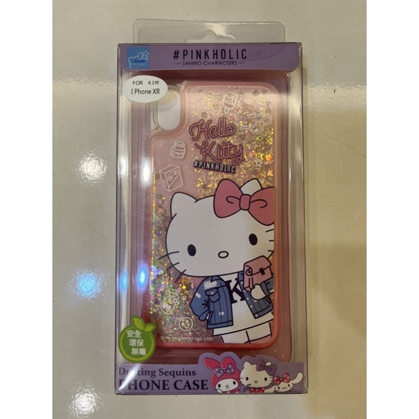 Hello Kitty 閃亮流沙漸層單色殼 IPhone XR 手機殼