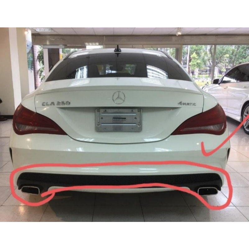 BENZ W117 CLA250 AMG sport 後保桿飾板 後下巴 正廠原廠中古品